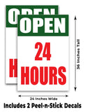 Open 24 Hours A-Frame Signs, Decals, or Panels