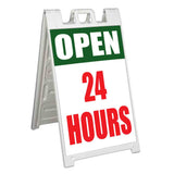 Open 24 Hours A-Frame Signs, Decals, or Panels