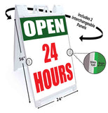 Open 24 Hours A-Frame Signs, Decals, or Panels