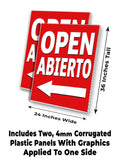 Open Abierto A-Frame Signs, Decals, or Panels