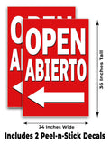 Open Abierto A-Frame Signs, Decals, or Panels