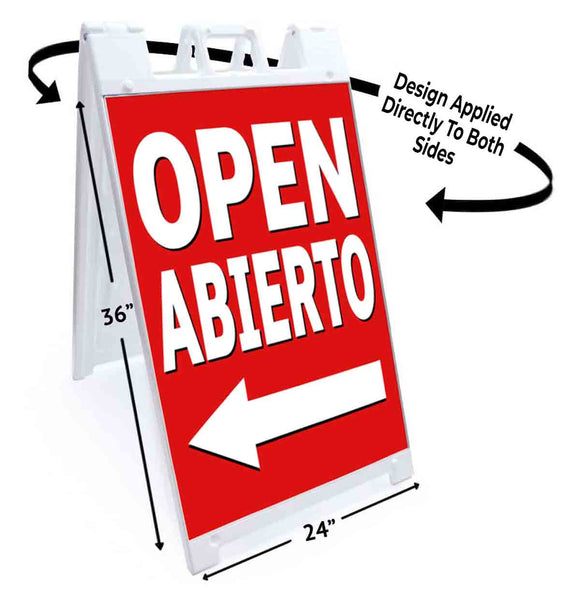 Open Abierto A-Frame Signs, Decals, or Panels