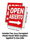 Open Abierto A-Frame Signs, Decals, or Panels