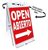 Open Abierto A-Frame Signs, Decals, or Panels