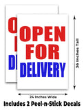 Open For Delivery A-Frame Signs, Decals, or Panels