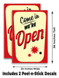 Open Vintage  A-Frame Signs, Decals, or Panels