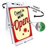 Open Vintage  A-Frame Signs, Decals, or Panels