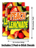 Organic Peach Lemonade  A-Frame Signs, Decals, or Panels