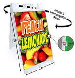 Organic Peach Lemonade  A-Frame Signs, Decals, or Panels