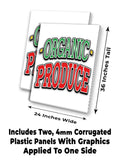 Organic Produce A-Frame Signs, Decals, or Panels