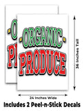 Organic Produce A-Frame Signs, Decals, or Panels