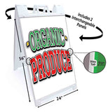 Organic Produce A-Frame Signs, Decals, or Panels