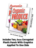 Organic Produce Basket  A-Frame Signs, Decals, or Panels