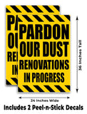Pardon Our Dust A-Frame Signs, Decals, or Panels