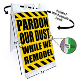 Pardon Our Dust A-Frame Signs, Decals, or Panels