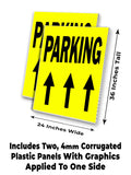 Parking Up Arrow A-Frame Signs, Decals, or Panels