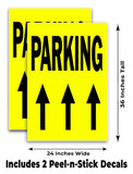 Parking Up Arrow A-Frame Signs, Decals, or Panels