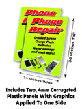 Phone Repair List A-Frame Signs, Decals, or Panels
