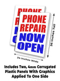Phone Repair Now Open A-Frame Signs, Decals, or Panels