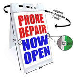 Phone Repair Now Open A-Frame Signs, Decals, or Panels