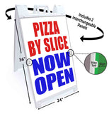 Pizza By Slice Now Open A-Frame Signs, Decals, or Panels