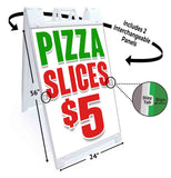Pizza Slices $5 A-Frame Signs, Decals, or Panels