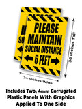 Please Main Social Distance A-Frame Signs, Decals, or Panels