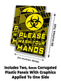 Please Wash Your Hands A-Frame Signs, Decals, or Panels