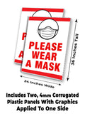 Please Wear A Mask A-Frame Signs, Decals, or Panels