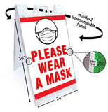Please Wear A Mask A-Frame Signs, Decals, or Panels