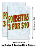 Poinsettias 3 For 10 A-Frame Signs, Decals, or Panels