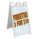 Poinsettias 3 For 10 A-Frame Signs, Decals, or Panels