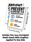 Prevent COVID-19 A-Frame Signs, Decals, or Panels