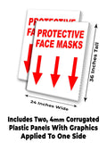 Protect Face Masks A-Frame Signs, Decals, or Panels