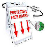 Protect Face Masks A-Frame Signs, Decals, or Panels