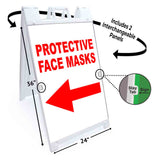 Protect Face Masks A-Frame Signs, Decals, or Panels