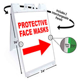 Protect Face Masks A-Frame Signs, Decals, or Panels