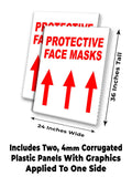 Protect Face Masks Up A-Frame Signs, Decals, or Panels