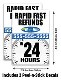Refunds 24 Hours A-Frame Signs, Decals, or Panels