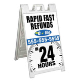 Refunds 24 Hours A-Frame Signs, Decals, or Panels