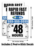Refunds 48 Hours A-Frame Signs, Decals, or Panels