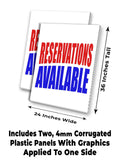 Reservations Available A-Frame Signs, Decals, or Panels
