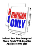 Reservations Only A-Frame Signs, Decals, or Panels