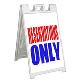 Reservations Only A-Frame Signs, Decals, or Panels