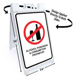 Alcohol Posession Prohibited A-Frame Signs, Decals, or Panels