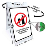 Alcohol Posession Prohibited A-Frame Signs, Decals, or Panels