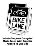 Bike Lane A-Frame Signs, Decals, or Panels