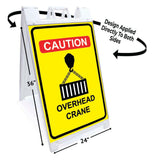 Caution Overhead Crane A-Frame Signs, Decals, or Panels