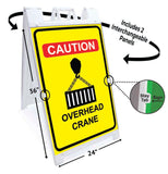 Caution Overhead Crane A-Frame Signs, Decals, or Panels