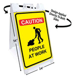 Caution People At Work A-Frame Signs, Decals, or Panels